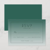 Geavanceerd Teal Gradiënt RSVP Kaartje (Voorkant / Achterkant)