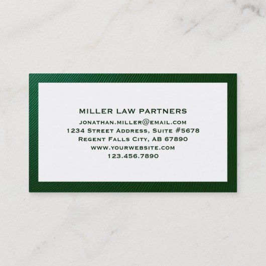 Geavanceerd Visitekaartje van de openbare aanklage (Achterkant)