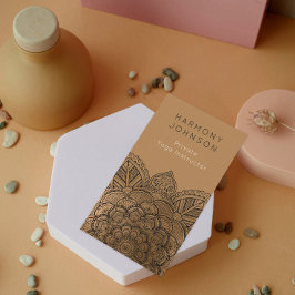 Geavanceerd zwart op Gold Mandala Yoga Visitekaartje