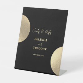Geavanceerde Abstracte en zwarte bruiloft-kaarten Reclamebord Met Voetstuk