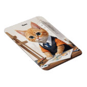 Geavanceerde architect Cat Ginger Kitten Art Magneet (Rechterzijde)