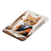 Geavanceerde architect Cat Ginger Kitten Art Magneet (Linkerzijde)
