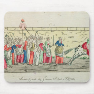 Geavanceerde bewaking van de vrouwen die naar muismat