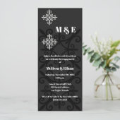 Geavanceerde Black and White Engagement Party Kaart (Staand voorkant)