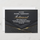 Geavanceerde 'Black Gold Retirement Party' Kaart (Voorkant)