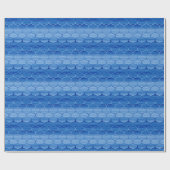 Geavanceerde blauwe Waterverf Ogee Pattern Cadeaupapier (Vlak)