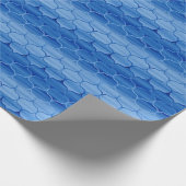 Geavanceerde blauwe Waterverf Ogee Pattern Cadeaupapier (Hoek)