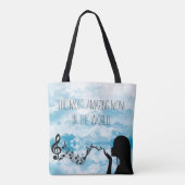 Geavanceerde Blue Sky Typography Background Tote Bag (Achterkant)