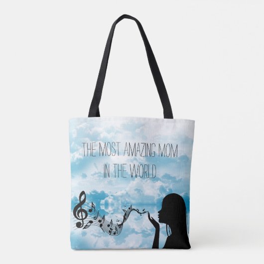 Geavanceerde Blue Sky Typography Background Tote Bag (Achterkant)