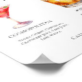 Geavanceerde bruiloft handtekening cocktails Menu Poster (Hoek)