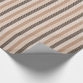 Geavanceerde bruine variëteiten Chevron Stripes Cadeaupapier (Hoek)