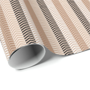Geavanceerde bruine variëteiten Chevron Stripes Cadeaupapier