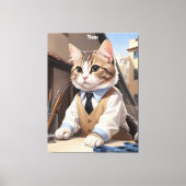 Geavanceerde Cat Architect Cat Lover Canvas Afdruk (Voorkant)