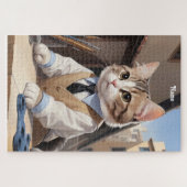 Geavanceerde Cat Architect Cat Lover Legpuzzel (Horizontaal)