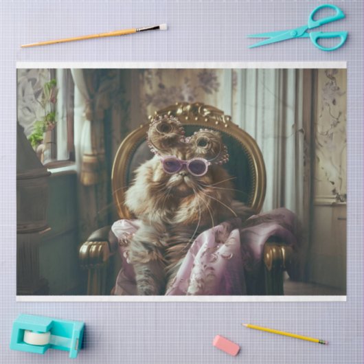 Geavanceerde  Cat Decoupage Tissuepapier (Craft)