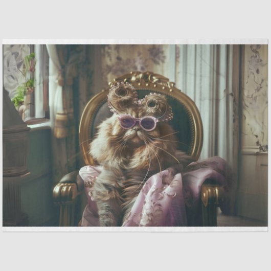 Geavanceerde Cat Decoupage Tissuepapier (Voorkant)