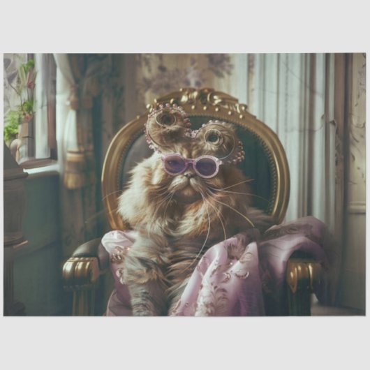 Geavanceerde  Cat Decoupage Tissuepapier (Voorkant)