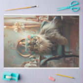 Geavanceerde Cat Pink Sage Salon Decoupage Tissuepapier (Craft)