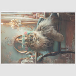 Geavanceerde Cat Pink Sage Salon Decoupage Tissuepapier