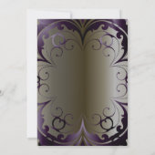 Geavanceerde  Deep Paarse Graduation Party Kaart (Achterkant)