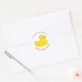 Geavanceerde Duck-Baby shower Aangepaste kleur Ronde Sticker (Envelop)