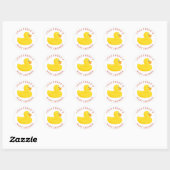 Geavanceerde Duck-Baby shower Aangepaste kleur Ronde Sticker (Vel)