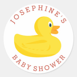 Geavanceerde Duck-Baby shower Aangepaste kleur Ronde Sticker