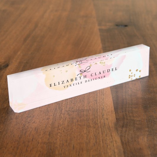 Geavanceerde eenvoudige pastels naambordje (Zijkant)