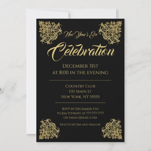 Geavanceerde Elegance Party uitnodiging (Voorkant)