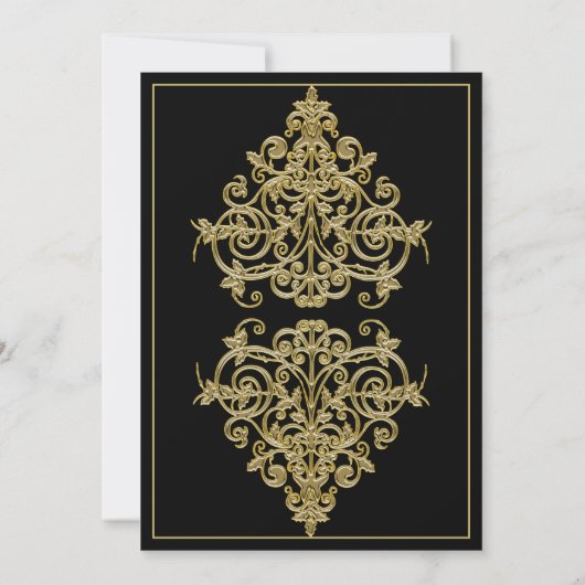 Geavanceerde Elegance Party uitnodiging (Achterkant)