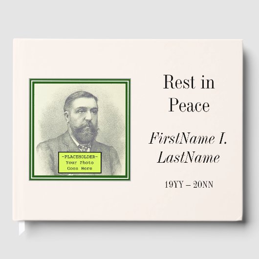 Geavanceerde en conservatieve begrafenisgids gastenboek (Voorkant)