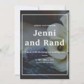 Geavanceerde en moderne Calla Lily Wedding Kaart (Voorkant)