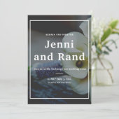 Geavanceerde en moderne Calla Lily Wedding Kaart (Staand voorkant)