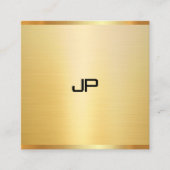 Geavanceerde Faux Gold Elegant Sjabloon Moderne Vierkante Visitekaartje (Voorkant)
