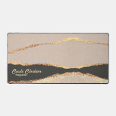 Geavanceerde Faux Gold Folie Zwart, bewerkbaar Bureaumat (Voorkant)