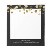 Geavanceerde FAUX gouden glitter-Stippen op maat Notitieblok (Voorkant)