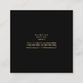 Geavanceerde Floral Calligraphy ID933 Vierkante Visitekaartje (Achterkant)