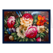 Geavanceerde Floral Painting Notecard (Voorkant Horizontaal)