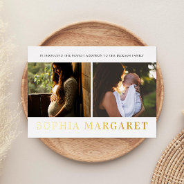 geavanceerde Foto Golf Folie Birth Announcement Uitnodiging