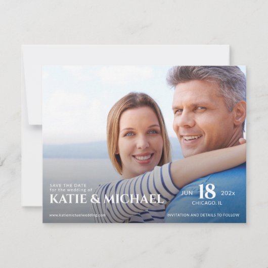 Geavanceerde foto save the date (Voorkant)