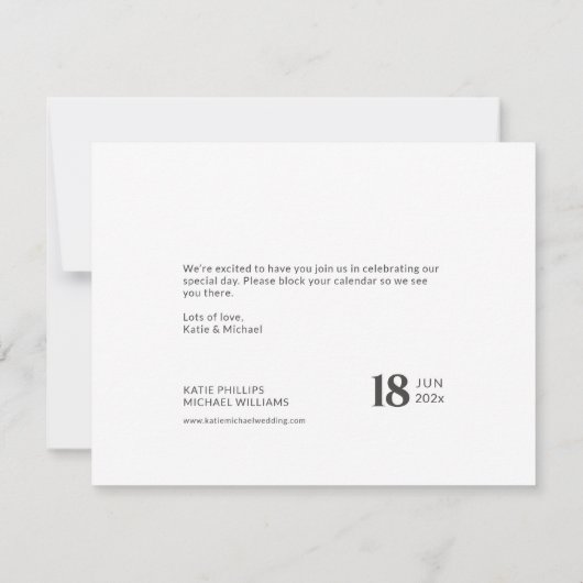 Geavanceerde foto save the date (Achterkant)