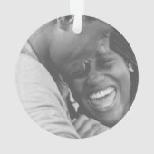 Geavanceerde foto voor moderne vrede en vrolijk ke ornament (achterkant)