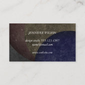 Geavanceerde gekleurde textuur met monogram visitekaartje (Achterkant)