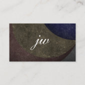 Geavanceerde gekleurde textuur met monogram visitekaartje (Voorkant)