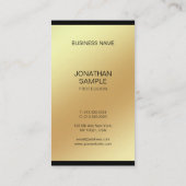 Geavanceerde Glam Gold Blik Modern Plain Luxury Visitekaartje (Achterkant)