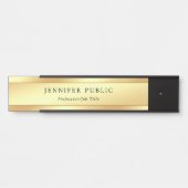 Geavanceerde Glamour Modern Faux Gold-Sjabloon Deurbordje (Voorkant)