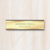 Geavanceerde Glamour Modern Faux Gold-Sjabloon Deurbordje (Voorkant)
