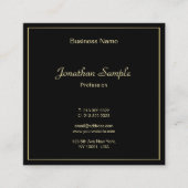 Geavanceerde Gold Handwrited Script Elegant Cool Vierkante Visitekaartje (Voorkant)