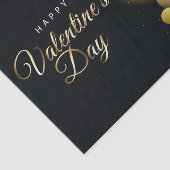 Geavanceerde Gold Hearts op een zwarte achtergrond Tissuepapier (Detail)