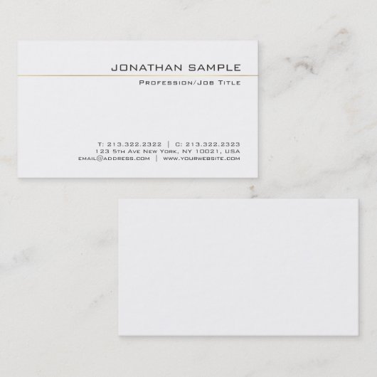 Geavanceerde Gold Striped Clean Luxury Trendy Visitekaartje (Voorkant / Achterkant)